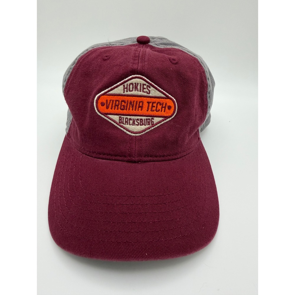 Captivating Virginia Tech Hokies Baseball Hat Maroon Grey Adjustable Cap NCAA